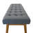 Delilah Modern Dark Gray Fabric Bench-2130937324
