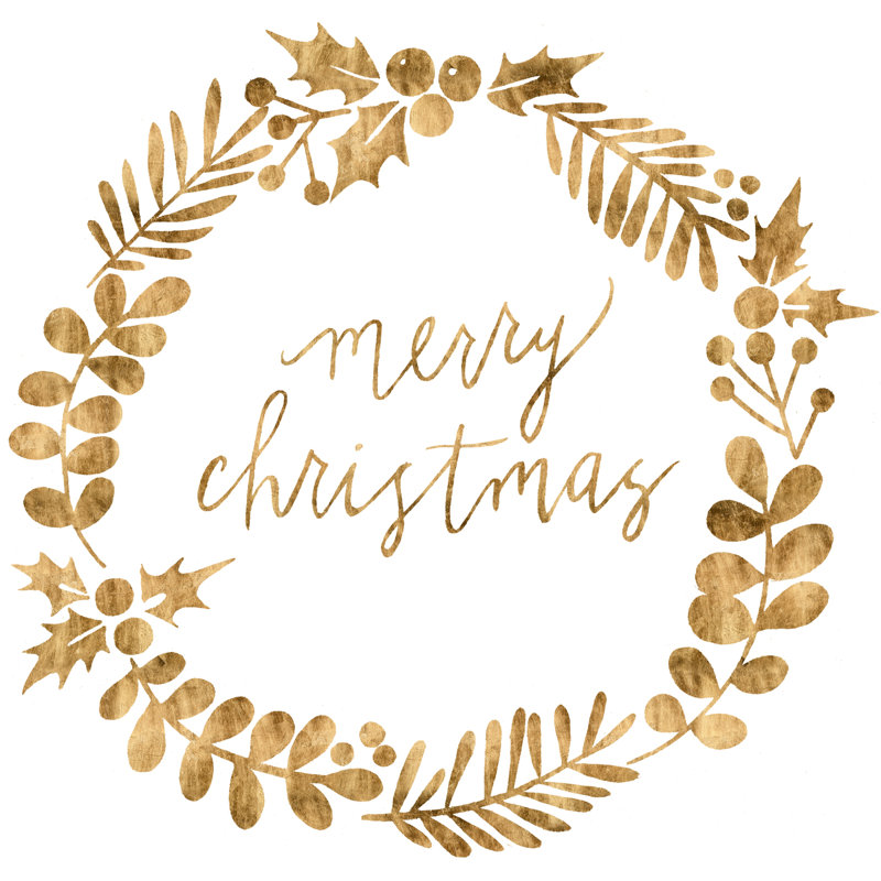 Golden Christmas III, H 36 po x l 36 po x P 1,25 po