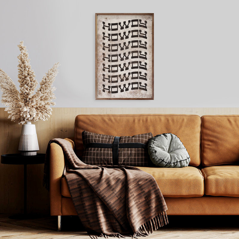 Howdy Repeat White, 16" W x 24" H, Tan