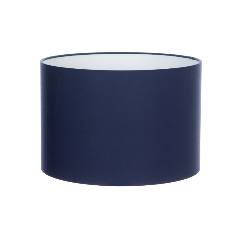 Cotton Drum Lamp Shade ( Screw On ), Navy Blue, 20cm H x 30cm W x 30cm D
