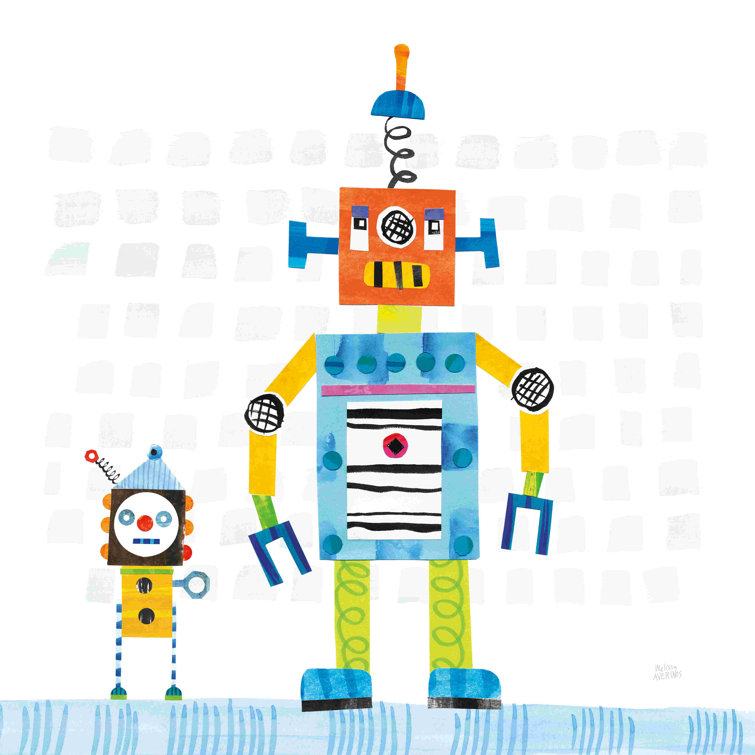 Mason & Marbles Robot Party II On Square Toys On Canvas by Melissa ...