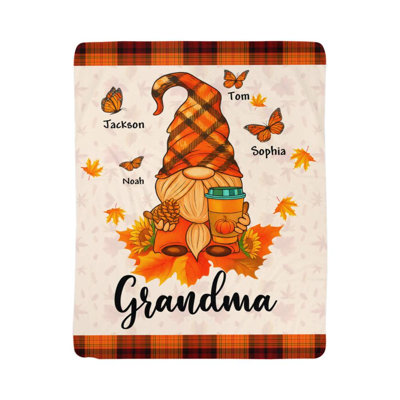 Couverture sherpa personnalisée avec noms personnalisés