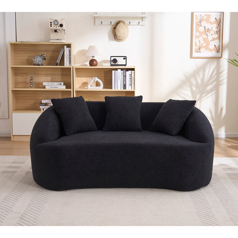 Causeuse Curved, Noir