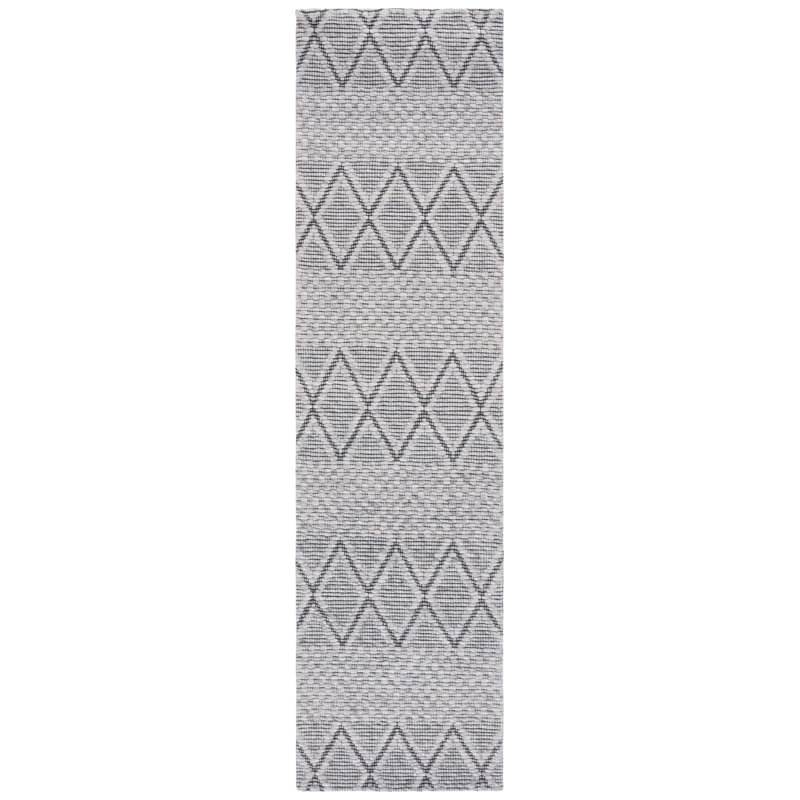 Marbella Hand Woven Wool And Cotton With Latex Geometric Rug, Runner 2'3" x 9'