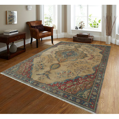 Keethan One-of-a-Kind 6'1" X 9'6" 1980s Wool Area Rug in
