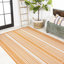Tapis intérieur / extérieur orange / crème Garrettville-29276581