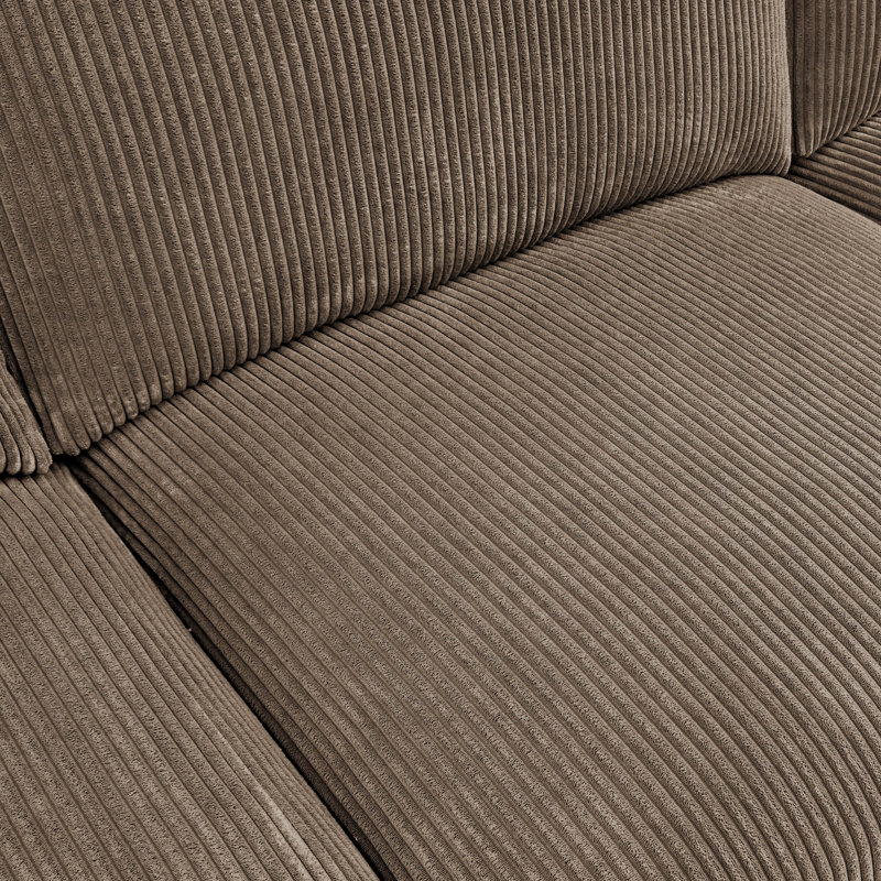 Canapé modulaire Foxbridge, Velours côtelé brun foncé