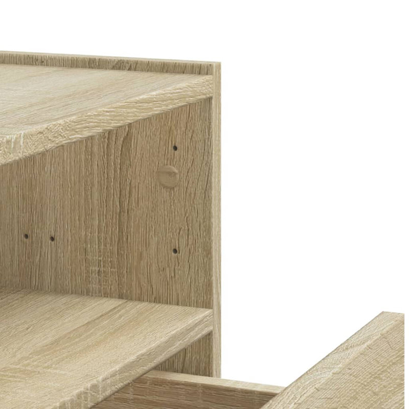 Prisilla 45cm W Manufactured Wood Bedside Table, Sonoma Oak