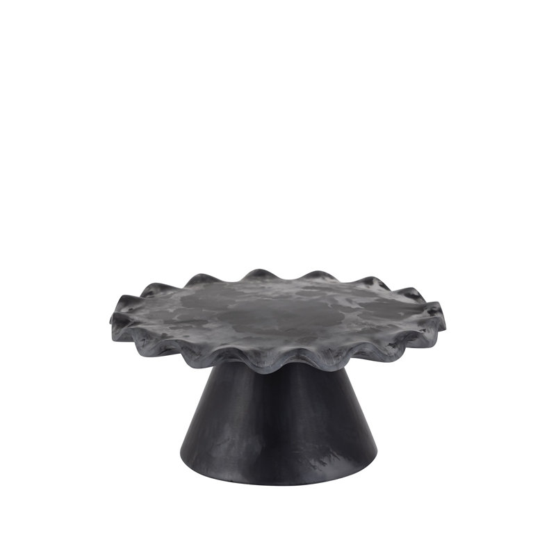 Présentoir à gâteaux en résine grand, H 2,95 po x l 7,09 po x P 7,09 po, Noir