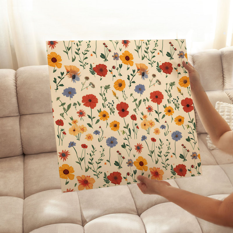 «Botanical Flower», motif de chalet sans cadre, H 20 po x l 20 po