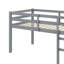 Twin Loft Bed With Guardrails And Ladder-1817474417
