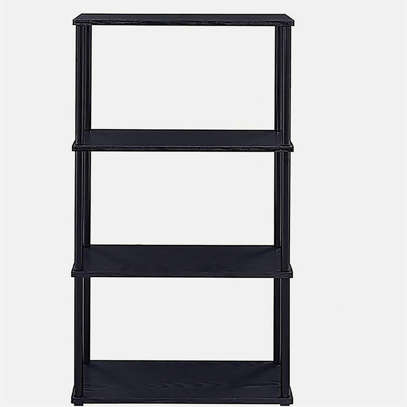 Bibliothèque noire avec 4 tablettes, Noir