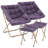 Ariadnna Saucer Chair Folding Accent Moon Chair with Metal Frame Cozy Lounge Chair for Living Room-342996290-371103322