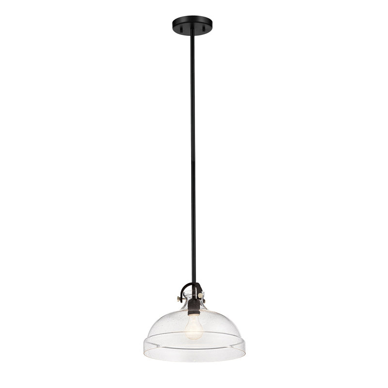 Luminaire suspendu 1 lumière Hampton, Nickel