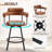Rozie Swivel 26" Faux Leather Counter Stool-723851642