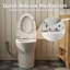 Toilette compacte une pièce pour les petites salles de bain Los Flexi, toilette allongée à hauteur de fauteuil de 18 po, chasse double 1,0 / 1,28 GPF et tourbillon sans rebord, rugueuse 12 po-129010931-129010929