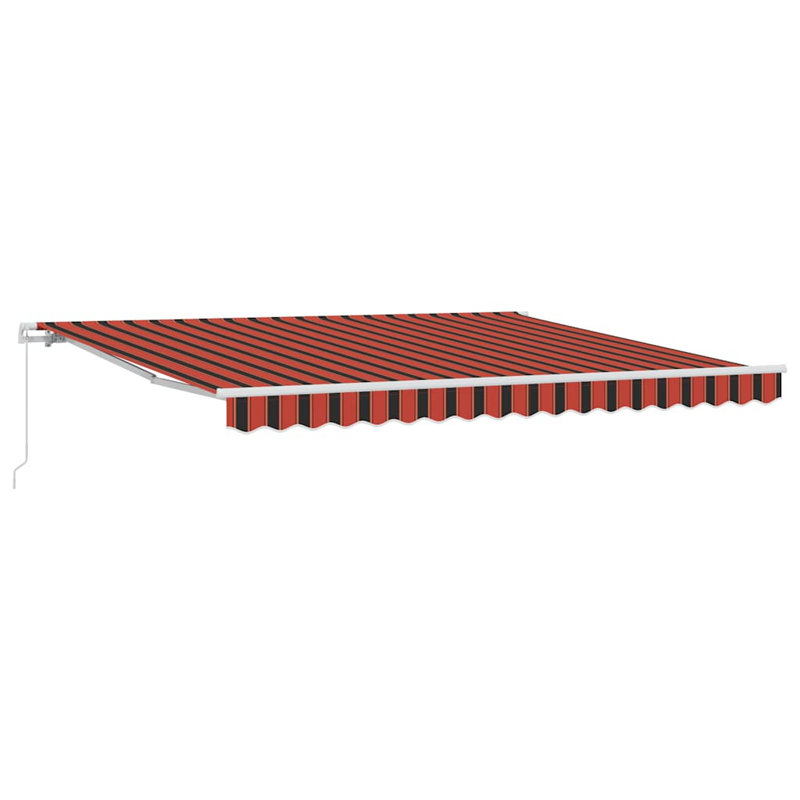 Brayden Studio 400cm W Polyester Cover Retractable Door / Window Awning, Brown, 400 cm W x 350 cm D