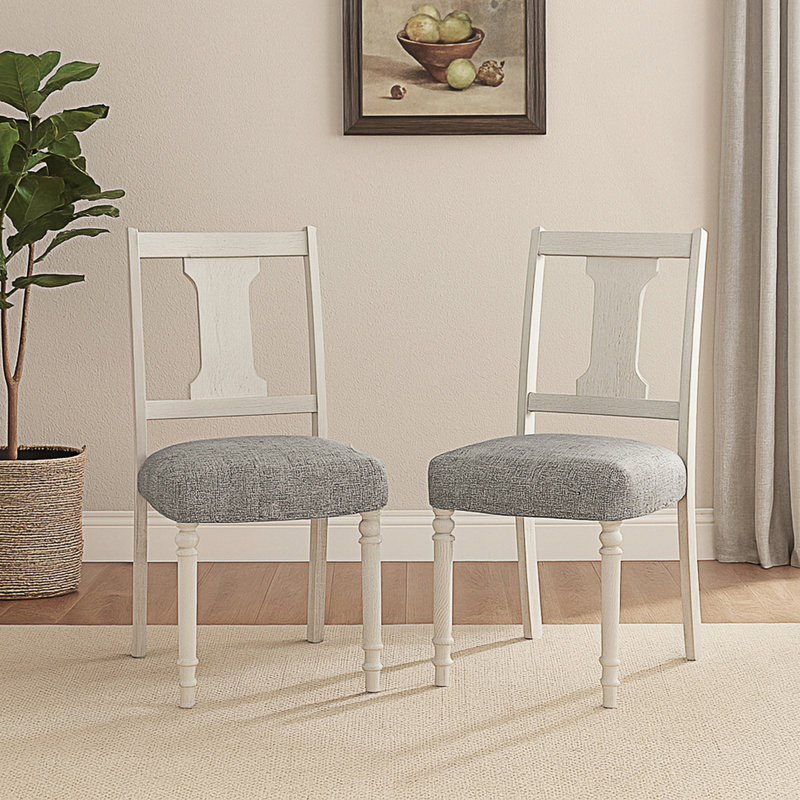 Ensemble de 2 chaises d'appoint de salle à manger avec siège rembourré