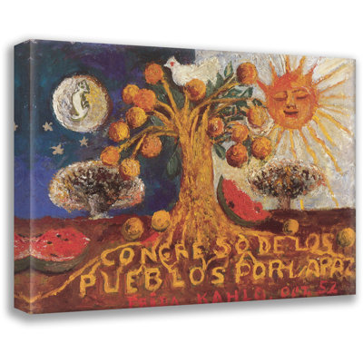 «of People for Peace» par Frida Kahlo, toile tendue avec châssis