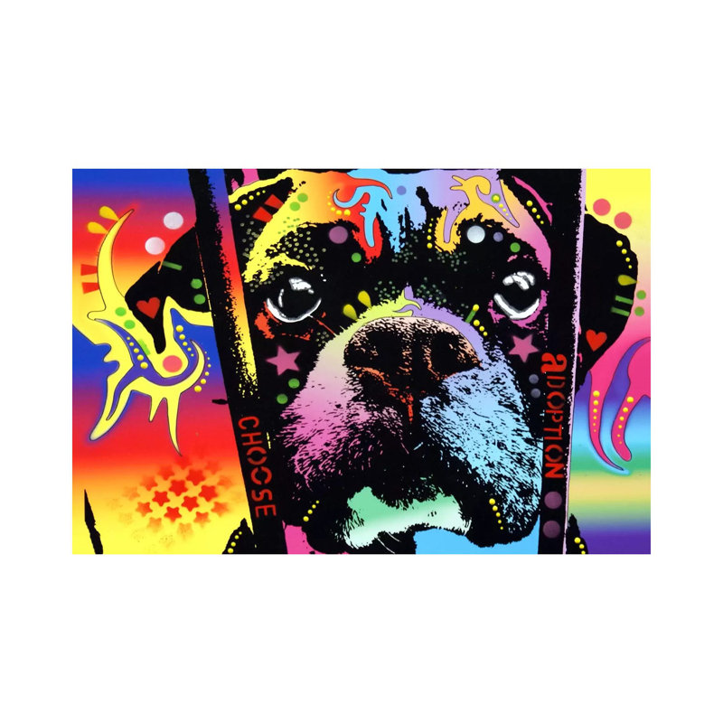 Choose Adoption Boxer by Dean Russo - Wrapped Canvas Print, 20.32 cm H x 30.48 cm W