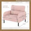 Chaise d'appoint en velours côtelé ergonomique avec poches latérales, structure en bois massif-2144575397