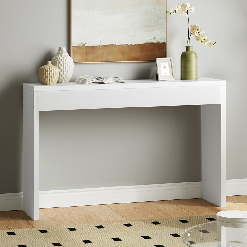 Console de couloir Nooriyah, Blanc,  H 31,5 po x l 47,2 po x P 11,8 po