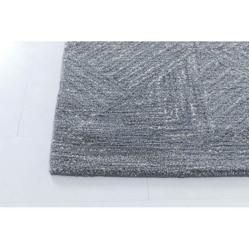 Shale Hand Tufted Area Rug in Denim, Rectangle 7'6" x 9'6"