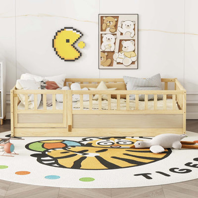 Lit de plancher en bois pour enfants, lattes de soutien