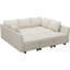 Allinson 87" W 10-Piece Velvet Modular Sectional Sleeper with Storage-101644879