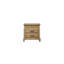 Table de chevet 2 tiroirs avec plateau - finition caramel