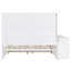 Full Size Wooden Daybed With Three Drawers, Desk, Shelves and Lights, White-2064546945