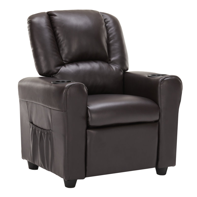 Esca Kids Recliner with 2 Cup Holder, Chocolate