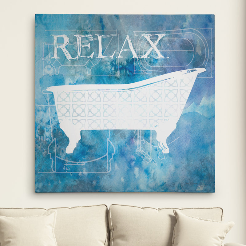 « bain plans iii », reproduction de peinture à l’acrylique sur toile tendue, H 40 po x l 40 po x P 1,5 po