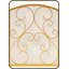 Pare-étincelles 3 panneaux en fer forgé 48 "(L) x 30 (H) pare-étincelles (Golden Dusting)