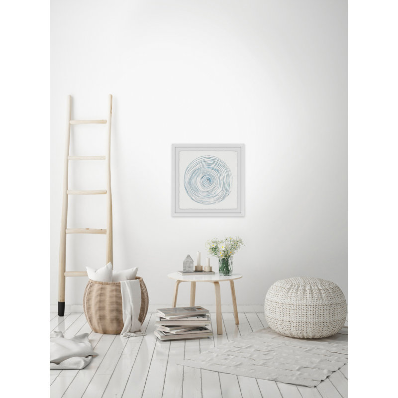 Infinite Grey Rings par Julia Posokhova - reproduction de cadre photo, H 24 po x l 24 po x P 1,5 po