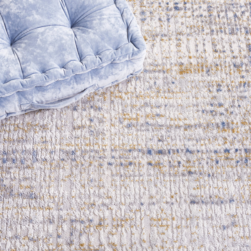 Tapis beige / bleu clair Palma 356, Rectangle 8 pi x 10 pi