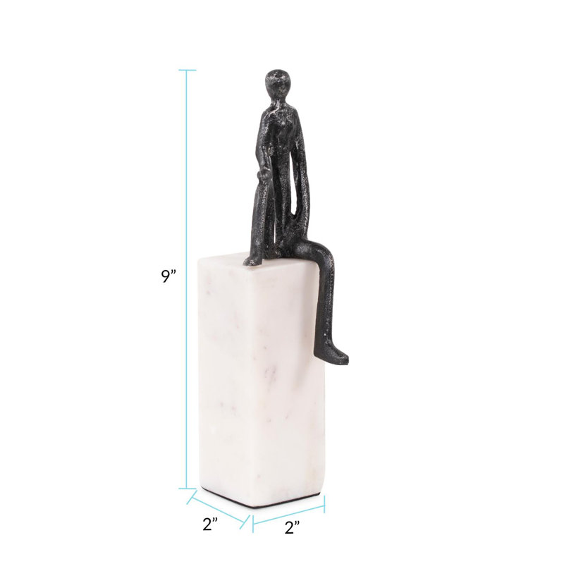 Proud Moment Sculpture on White Marble Base