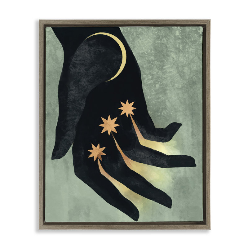 «Moon & Stars» par Daphne Polselli, Cadre flottant orme Montalcino, H 21 po x l 17 po