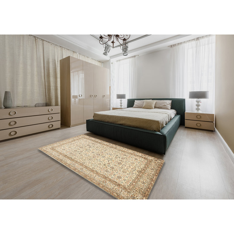 Tapis décoratif beige oriental dunnam, Rectangle 5 pi x 8 pi