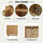 Armoire décorative avec 2 portes, grande planche en forme d'éventail et tablette réglable