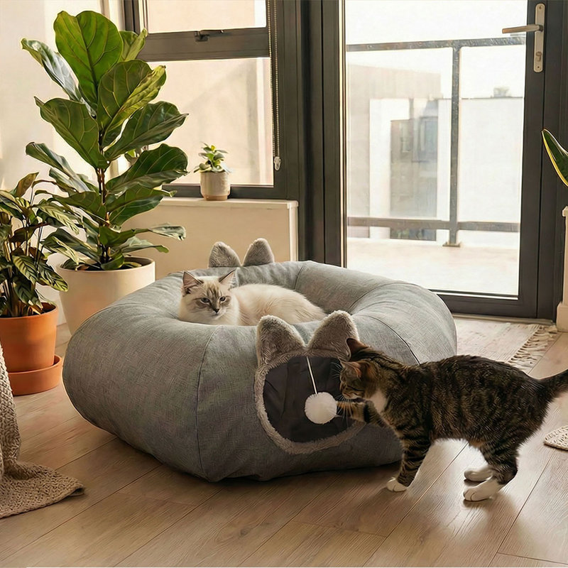 Linen,Polyester Nest Pet Bed
