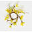 2.25"Artificial Spring Flower Forsythia Votive Candle Ring, Set of 4