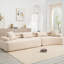 Canapé-lit modulaire | Canapé intérieur rembourré 4 places moderne pour le salon, la chambre à coucher | Kaki | Standard-2007661975