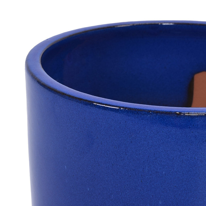 3 pots de fleurs en céramique, pot de fleurs moderne pour patio, jardin ou rebords de fenêtre, Bleu vert antique