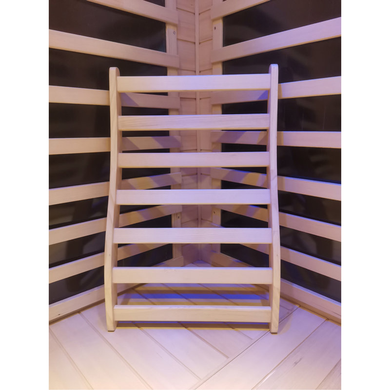 Hemlock wide flat grid sauna room backrest