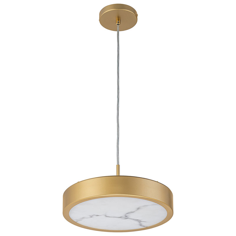 Lustre moderne en résine d'aspect pierre albâtre, 11.81"