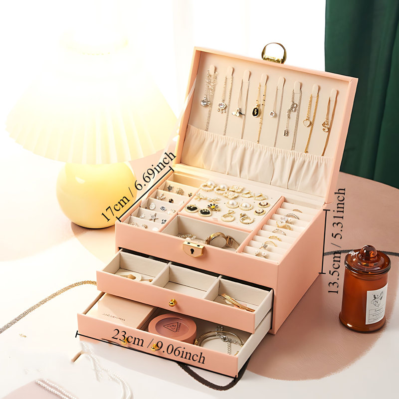 Boîte à bijoux +, Rose