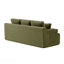 Canapé sans accoudoirs 86,2 po avec 2 coussins supplémentaires, tissu en velours côtelé 3 places avec porte-gobelet et poche latérale avec revêtement de sol facile à installer (vert, 3 places)-1459094865