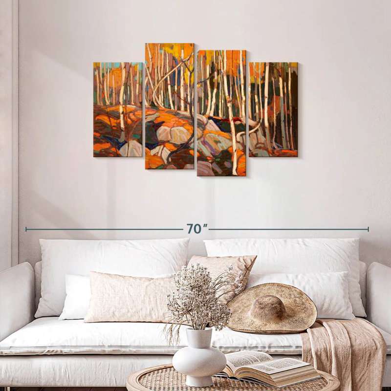 Alvord The Birch Grove Autumn, H 27 po x l 43 po