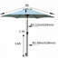 Parasol 9 pi de couleur givré - avec mât en acier de 1,49 po de diamètre, inclinaison et manivelle simples, évent de vent, acier de construction protégé, auvent facile à utiliser-641947334